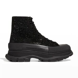 Men’s Alexander McQueen treadslick Crystal boots, size 46. New w/ box and laces